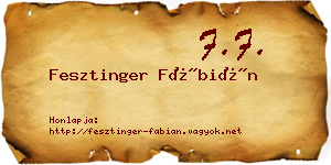 Fesztinger Fábián névjegykártya